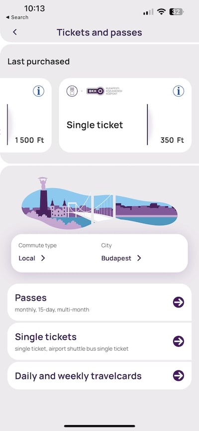 BudapestGo app: how to buy bus tickets in Budapest