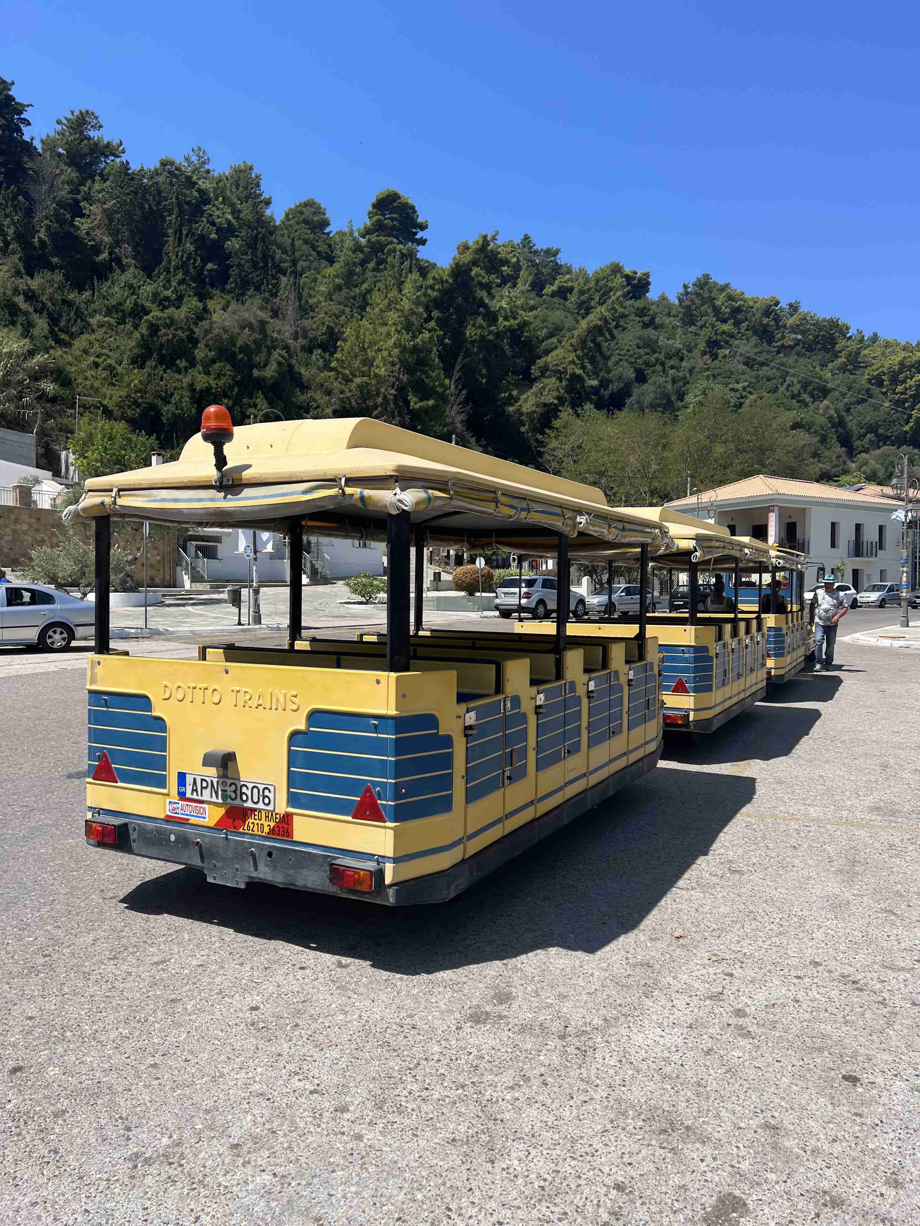 Train to St. Andrew Beach in Katakolon